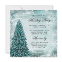 ティール（緑がかった色）ブルークリスマスツリーホリデーパーティー