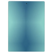 ティール（緑がかった色）ブルーグラデーションシンプルのプレーンパーソナライズ独自の名前 クリップボード (裏面)