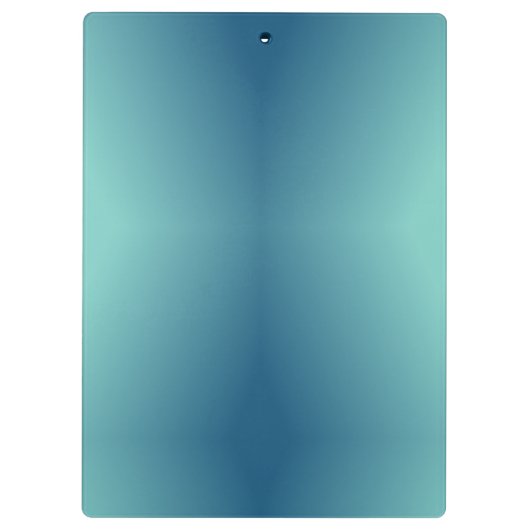 ティール（緑がかった色）ブルーグラデーションシンプルのプレーンパーソナライズ独自の名前 クリップボード (裏面)