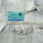 ティール(緑がかった色)ブルーグラデーションシー 名札 (インサイチュ)