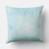 ティール（緑がかった色）ブルーグリッターグリッツスパークルグラム クッション (裏面)