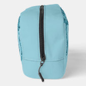 ティール(緑がかった色)ブルーグリッタードリップスオンスカイブルートイレタリーバッグ ドップキット (右)