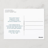 ティール（緑がかった色）ブルーグリーンミニマリスト卒業発表 ポストカード (裏面)