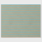 ティール（緑がかった色）ブルーグリーンラインズフェイクブ素朴ラントクラフト ラッピングペーパー (フラット)