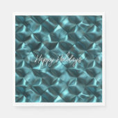 ティール（緑がかった色）ブルーグリーン抽象芸術グラム スタンダードランチョンナプキン (正面)