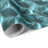 ティール（緑がかった色）ブルーグリーン抽象芸術グラム ラッピングペーパー (ロールコーナー)