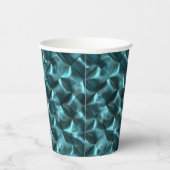 ティール（緑がかった色）ブルーグリーン抽象芸術グラム 紙コップ (右)