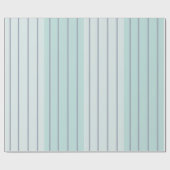 ティール（緑がかった色）ブルーグレイストライプモダンシンプル ラッピングペーパー (フラット)