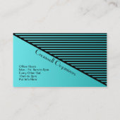 ティール（緑がかった色）ブルーコンテンポラリー名刺 名刺 (裏面)