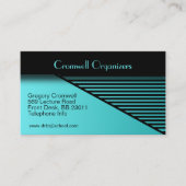 ティール（緑がかった色）ブルーコンテンポラリー名刺 名刺 (正面)