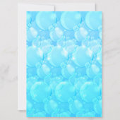 ティール（緑がかった色）ブルーザシーバースデーパーティー 招待状