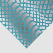 ティール（緑がかった色）ブルーシルバースネークプリント 薄葉紙 (詳細)