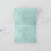 ティール(緑がかった色)ブルーシルバーハイヒール靴ありがとう サンキューカード (内部)