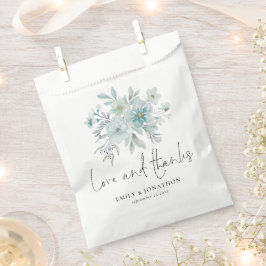 ティール（緑がかった色）ブルーシーミスト結婚フローラの愛感謝してい フェイバーバッグ