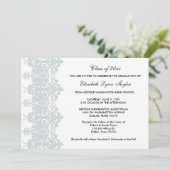 ティール（緑がかった色）ブルースクール卒業発表 招待状 (スタンド正面)