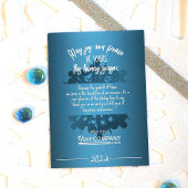 ティール（緑がかった色）ブルースノーフレークホワイトロゴオフィスホリデーカード 招待状