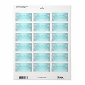 ティール（緑がかった色）ブルースノーフレーク ラベル (フルシート)