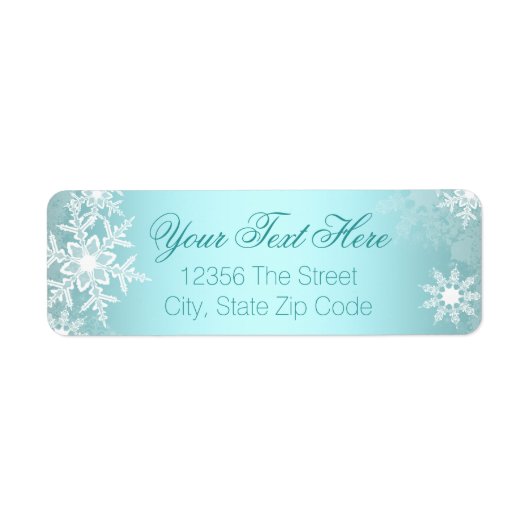 ティール(緑がかった色)ブルースノーフレーク ラベル (正面)