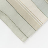 ティール（緑がかった色）ブルーセージグリーンクリーム動揺してストライプスモール フリースブランケット (角)