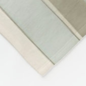 ティール(緑がかった色)ブルーセージグリーンクリーム動揺してストライプラージ フリースブランケット (角)