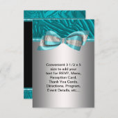 ティール（緑がかった色）ブルーゼブラバルミツワーRSVP 出欠カード