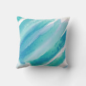 ティール(緑がかった色)ブルーターコイズグラデーショングリーンウォーター色 クッション (裏面)