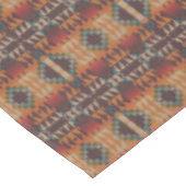 ティール(緑がかった色)ブルーダークレッドベージュブラウンオレンジトライバルアート テーブルクロス (アングル)