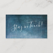 ティール(緑がかった色)ブルーテクスチグランジャ「引っ越しました エンクロージャーカード (裏面)