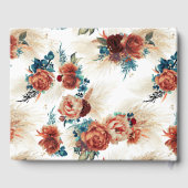 ティール（緑がかった色）ブルーテラコッタボホフローラ ゲストブック (裏面)