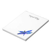 ティール(緑がかった色)ブルートンボパーソナライズされたイ手描き自然 ノートパッド (回転)