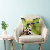 ティール(緑がかった色)&ブルードラゴンフライ クッション (椅子)