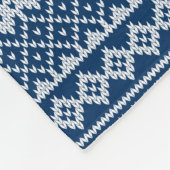 ティール(緑がかった色)ブルーネパーソナライズされたームクリスマスセーター フリースブランケット (角)