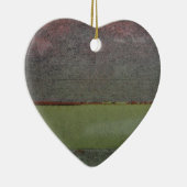 ティール（緑がかった色）ブルーピンクグリーン セラミックオーナメント (右)