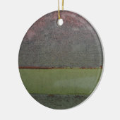 ティール(緑がかった色)ブルーピンクグリーン セラミックオーナメント (左)