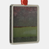 ティール（緑がかった色）ブルーピンクグリーン メタルオーナメント (右)