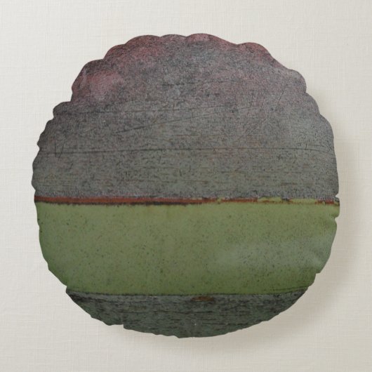 ティール(緑がかった色)ブルーピンクグリーン ラウンドクッション (正面)