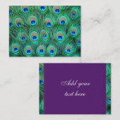 ティール（緑がかった色）ブルーピーコック名刺 名刺 (正面/裏面)