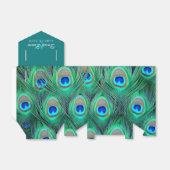 ティール（緑がかった色）ブルーピーコ結婚ック フェイバーボックス (折り畳みなし)