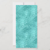 ティール(緑がかった色)ブルーフローラキンセアニラ写真サンキューカード サンキューカード (裏面)