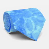 ティール（緑がかった色）ブルーフローラデイジー花花グラデーション ネクタイ (ロール)