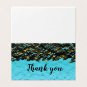 ティール(緑がかった色)ブルーブラック金ゴールドパターン抽象芸術ありがとう (外部フラット)