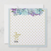 ティール（緑がかった色）ブルーブーケ結婚ズスイートブライダルシャワー 招待状 (正面)