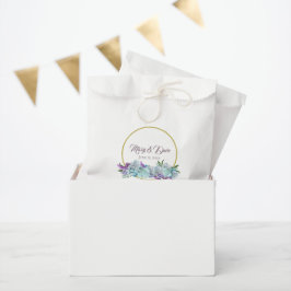 ティール（緑がかった色）ブルーブーケ結婚ズスイート披露宴パーティー フェイバーバッグ