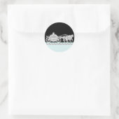 ティール(緑がかった色)ブループリンセスシール ラウンドシール (バッグ)