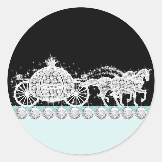 ティール(緑がかった色)ブループリンセスシール ラウンドシール (正面)