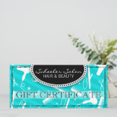 ティール（緑がかった色）ブルーヘア&美しいギフト券 (スタンド正面)