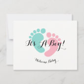 ティール（緑がかった色）ブルーベビーリビールベビーシャワー招待状 招待状 (正面)