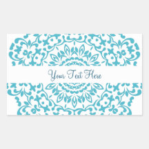 ティール（緑がかった色）ブルーホワイトクラッシーエレガントレースパークソナライズ