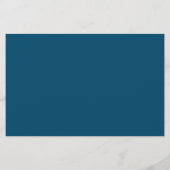 ティール(緑がかった色)ブルーミニマルシンプルリストモノグラム縁ど2 便箋 (裏面)