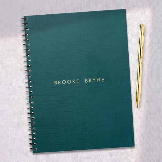 ティール(緑がかった色)ブルーモダンプロフェッショナルミニマル ノートブック